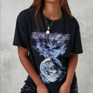 missguided black iron maiden graphic t shirt